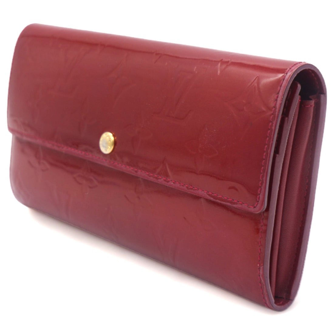 Louis-vuitton Monogram Vernis Sarah Wallet Pomme DAmour