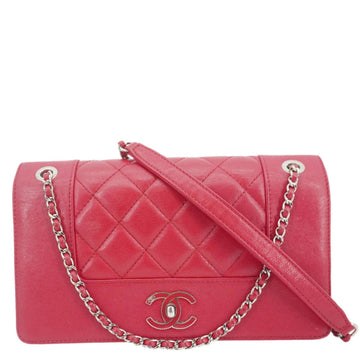 Pearl Street Bags Chanel Mademoiselle  Flap Sheepskin Leather Crossbody Bag Pink