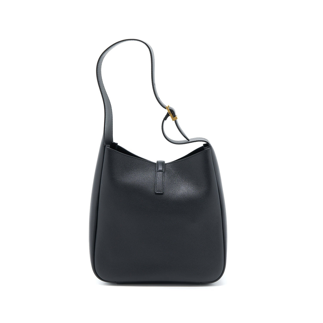 Saint laurent Le 5 A 7 Soft Small Bag in Smooth CalBNkin Black Brushed GHW