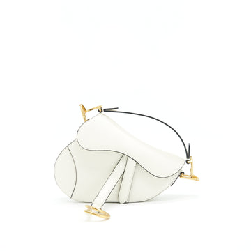 CHRISTIAN Top quality Dior SMALL SADDLE BAG WHITE