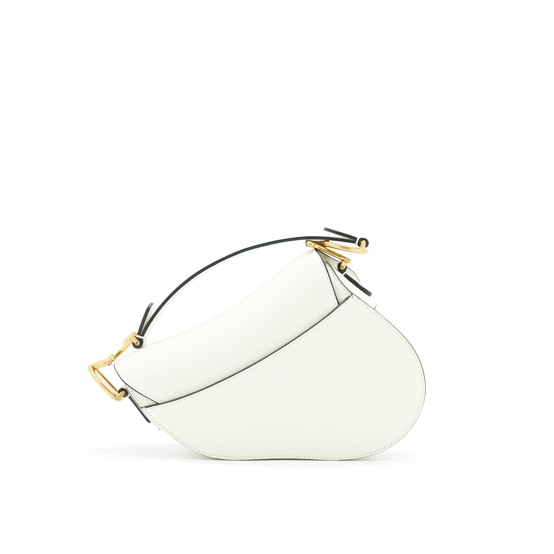 CHRISTIAN Top quality Dior SMALL SADDLE BAG WHITE