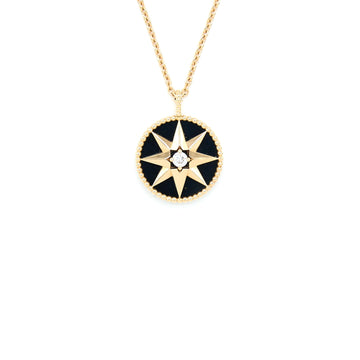 Top quality Dior Large Rose Des Vents Medallion Rose Gold With Diamond And Onyx