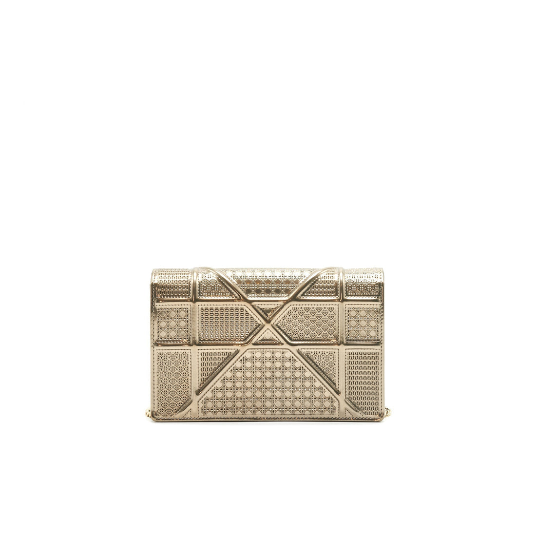 Top quality Dior Top quality Diorama Wallet on Chain metallic Gold with
