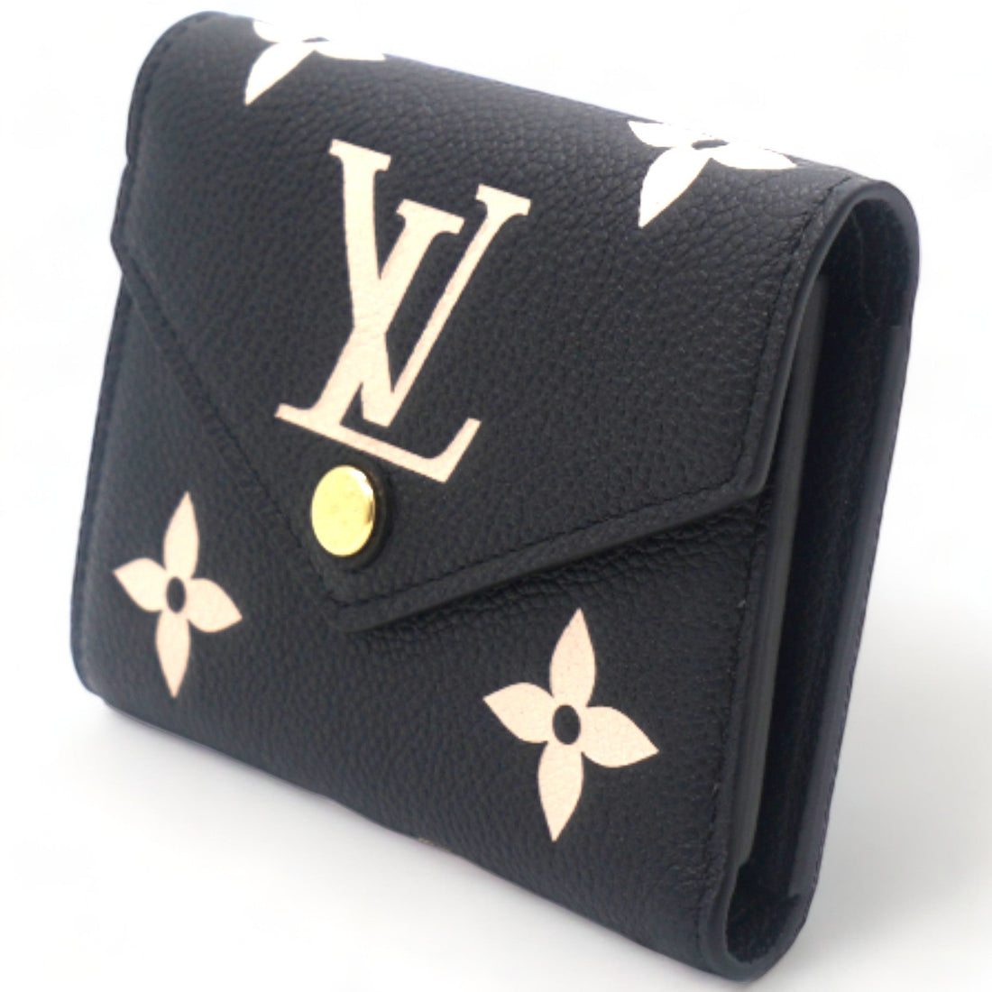 Louis-vuitton Empreinte Monogram Giant Victorine Wallet Black Beige