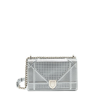Top quality Dior Medium Top quality Diorama Metallic Silver