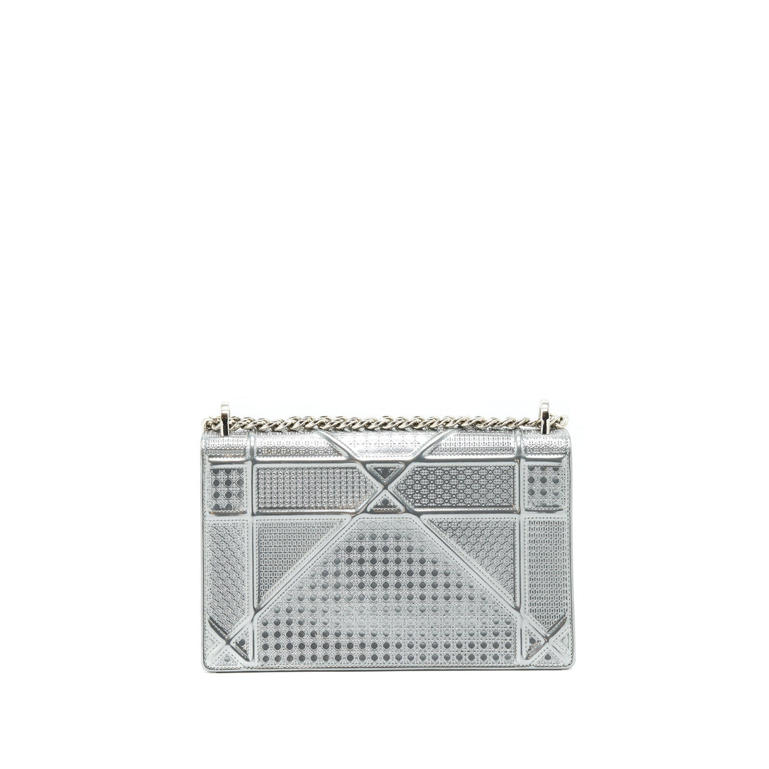 Top quality Dior Medium Top quality Diorama Metallic Silver