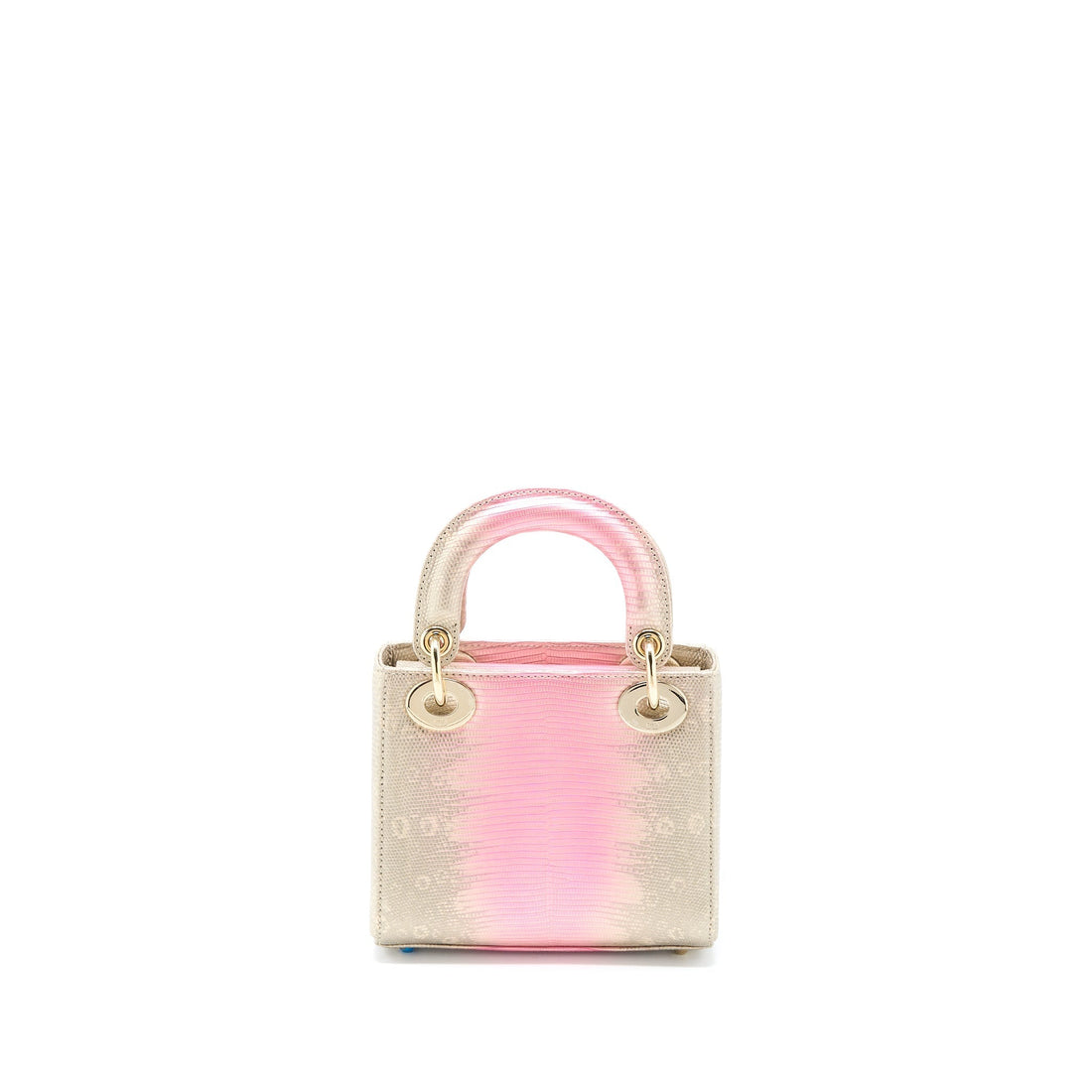 Top quality Dior Mini Lady Top quality Dior Lizard Pink Multicolour