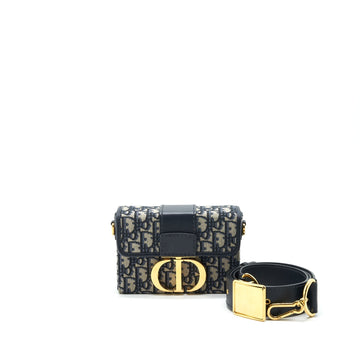 CHRISTIAN Top quality Dior 30 MONTAIGNE MINI BOX BAG OBLIQUE CANVAS