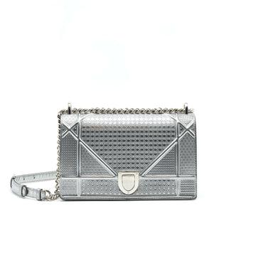 Top quality Dior Medium Top quality Diorma Metallic Silver with