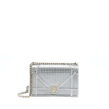 Top quality Dior Medium Top quality Diorma Bag In Metallic Silver