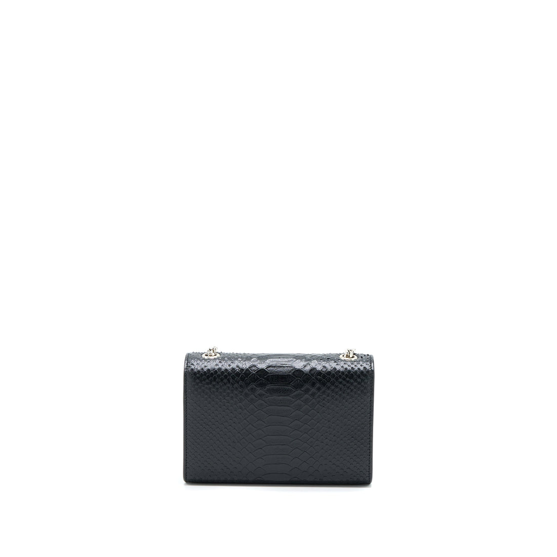 Saint Laurent Small Kate Python Embossed CalBNkin Black SHW