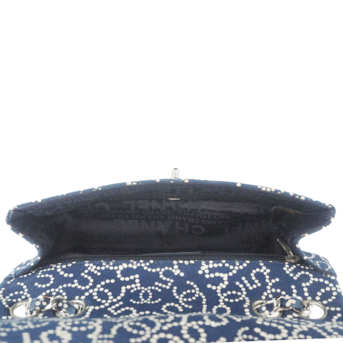 Pearl Street Bags Chanel Coco Mark No 5 Icon Canvas Chain Shoulder Bag Navy Blue