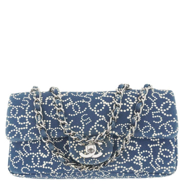 Pearl Street Bags Chanel Coco Mark No 5 Icon Canvas Chain Shoulder Bag Navy Blue