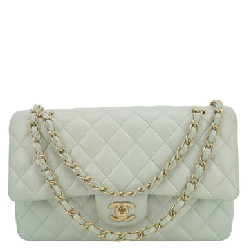 Pearl Street Bags Chanel Classic Double Flap Small Quilted Leather Shoulder Bag Light Green