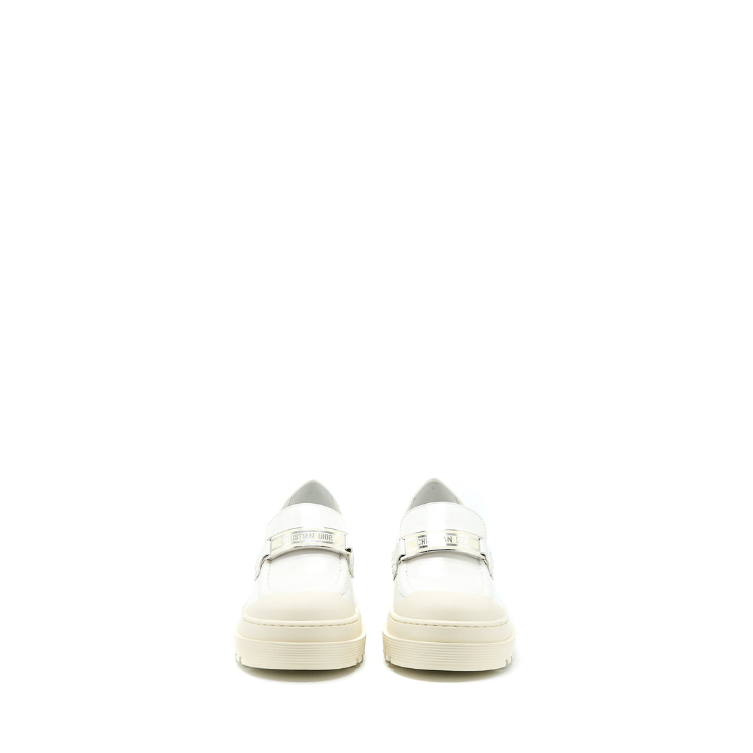 Christian Top quality Dior Size 36 Code Loafer Brushed Calfskin White