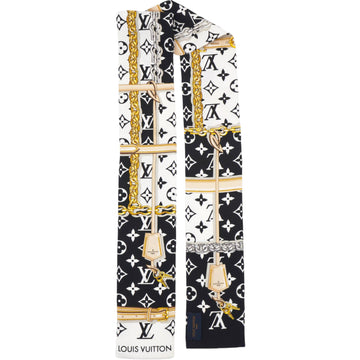 Louis-vuitton Black Logo Monogram Silk Bandeau