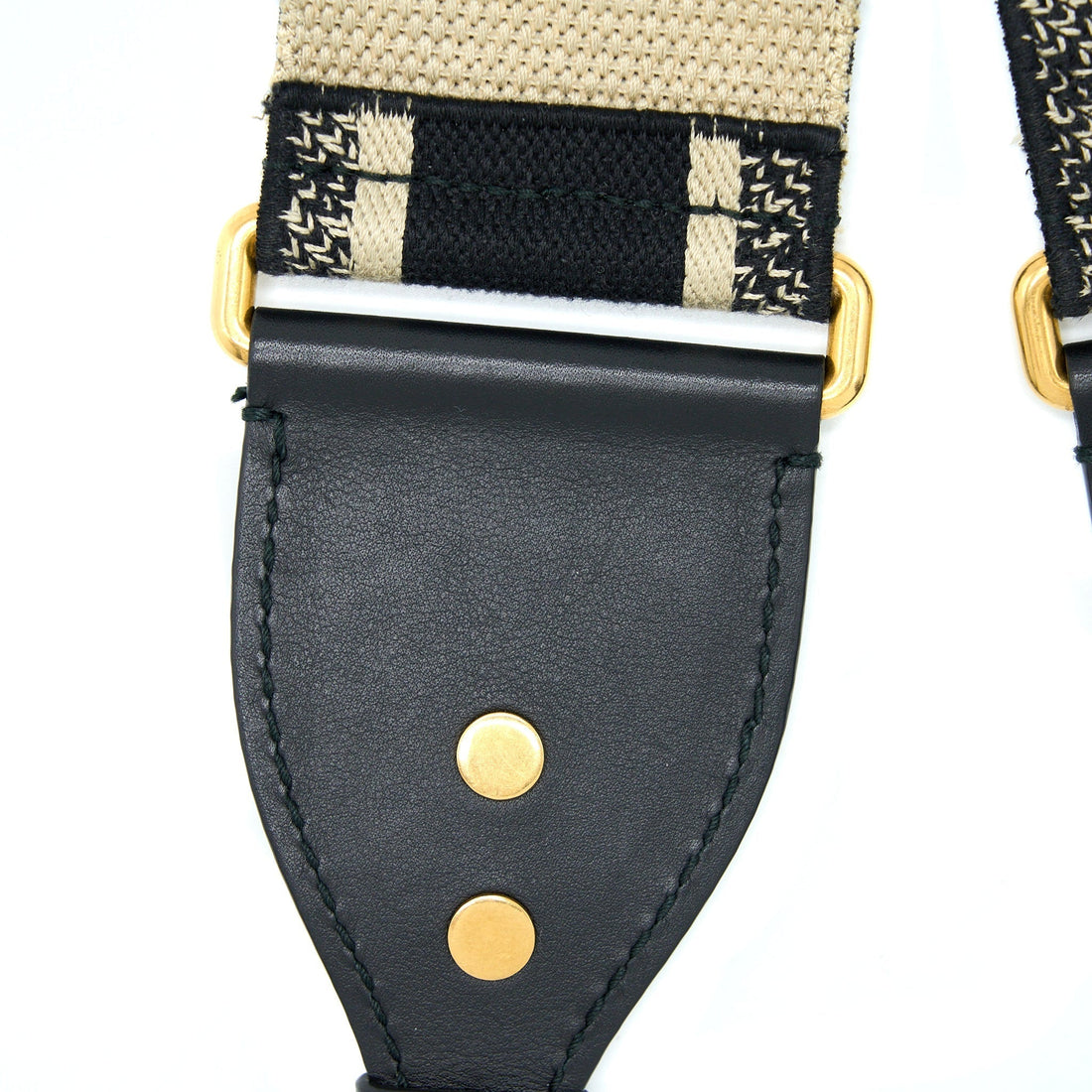 Top quality Dior Canvas Embroidered Shoulder Strap Black/White