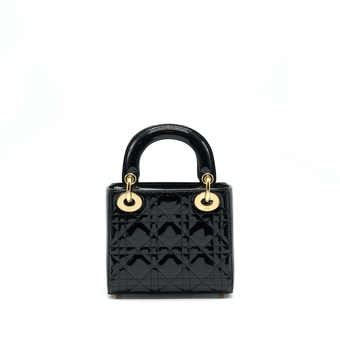 Top quality Dior Mini Lady Top quality Dior Patent Leather Black