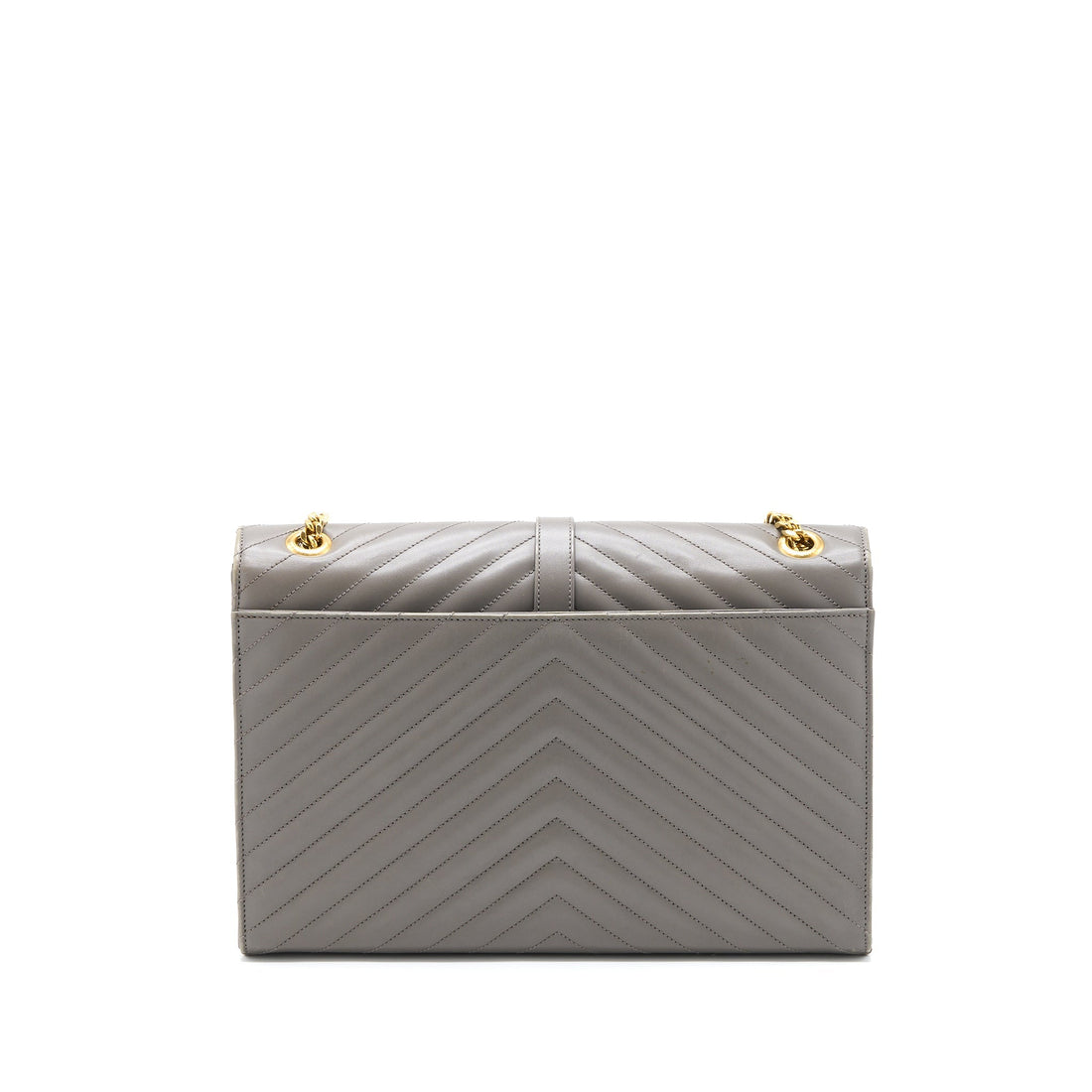Saint Laurent Envelope Large Bag CalBNkin Grey GHW
