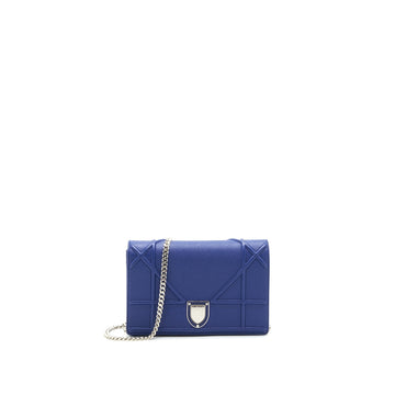 Top quality Dior Top quality Diorama Wallet on Chain Blue with