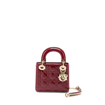 Top quality Dior Mini Lady Top quality Dior Patent Red