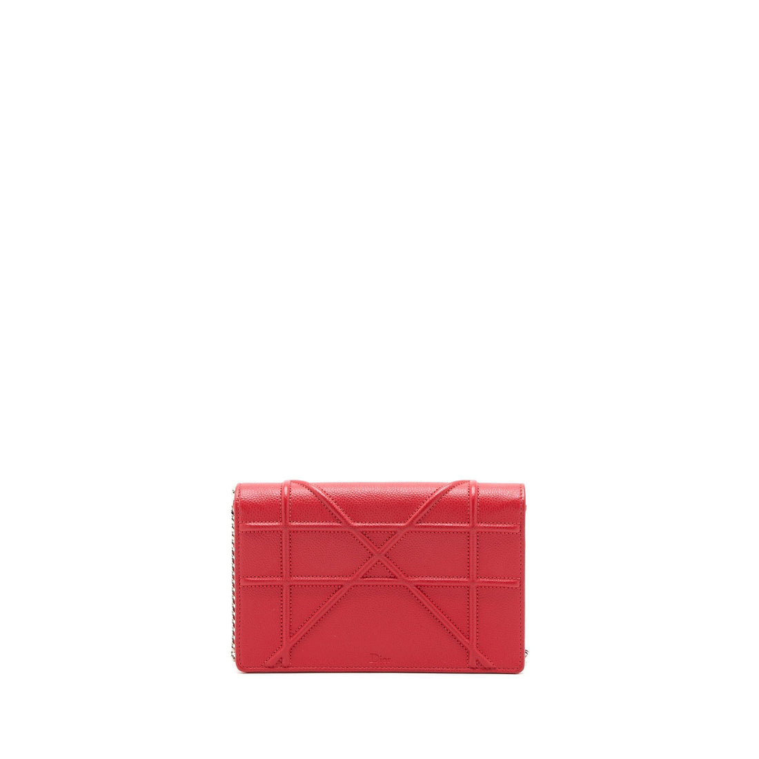 Top quality Dior Top quality Diorama Wallet On Chain Calfskin Red
