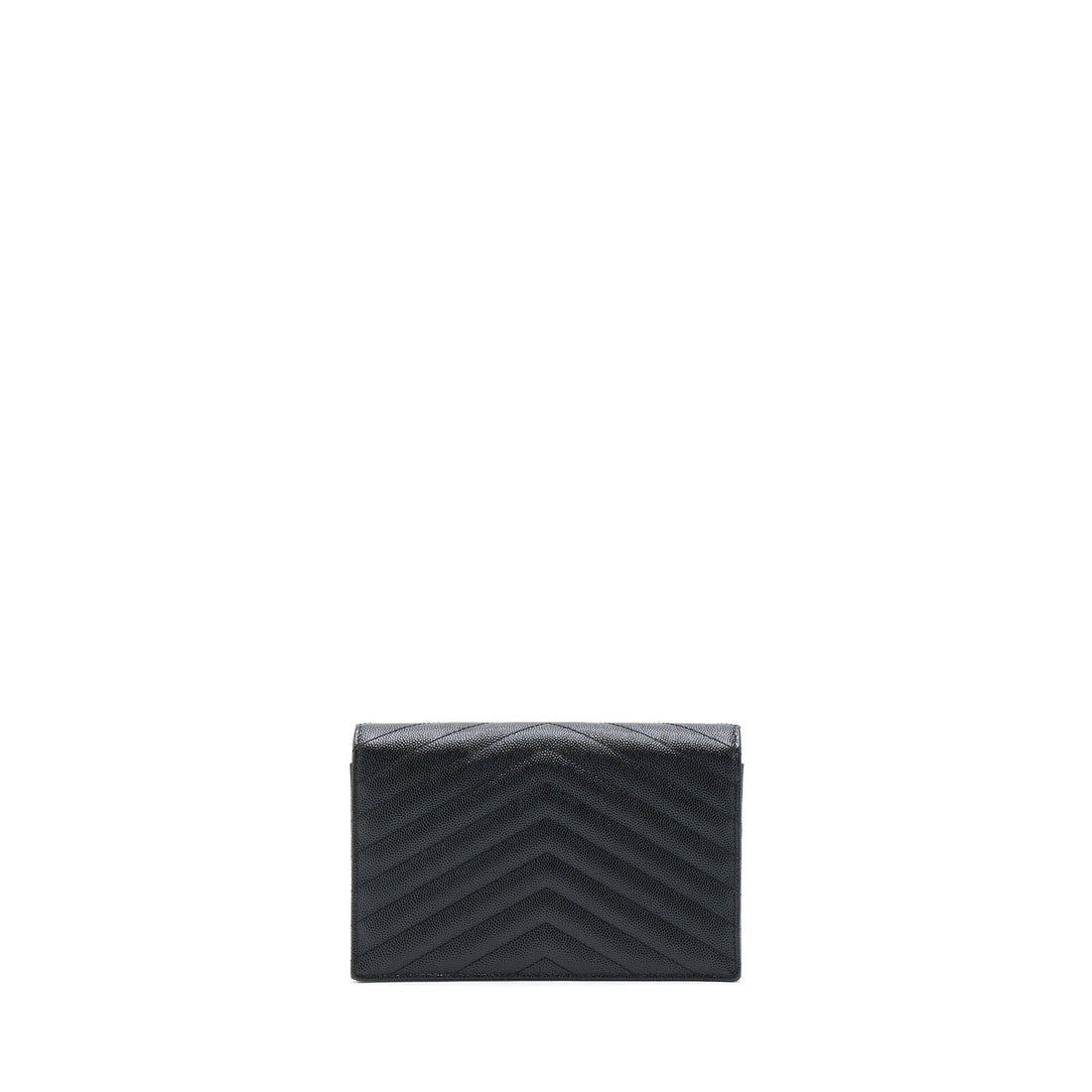 Saint Laurent/YSL Envelop Chain Wallet Caviar Black SHW
