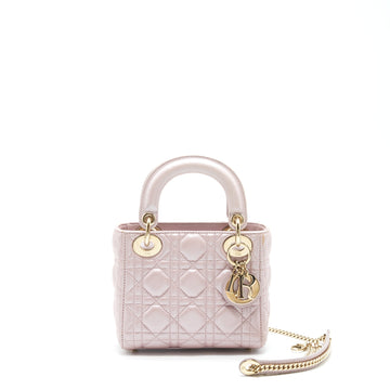 Top quality Dior Mini Lady Top quality Dior Lambskin Pink