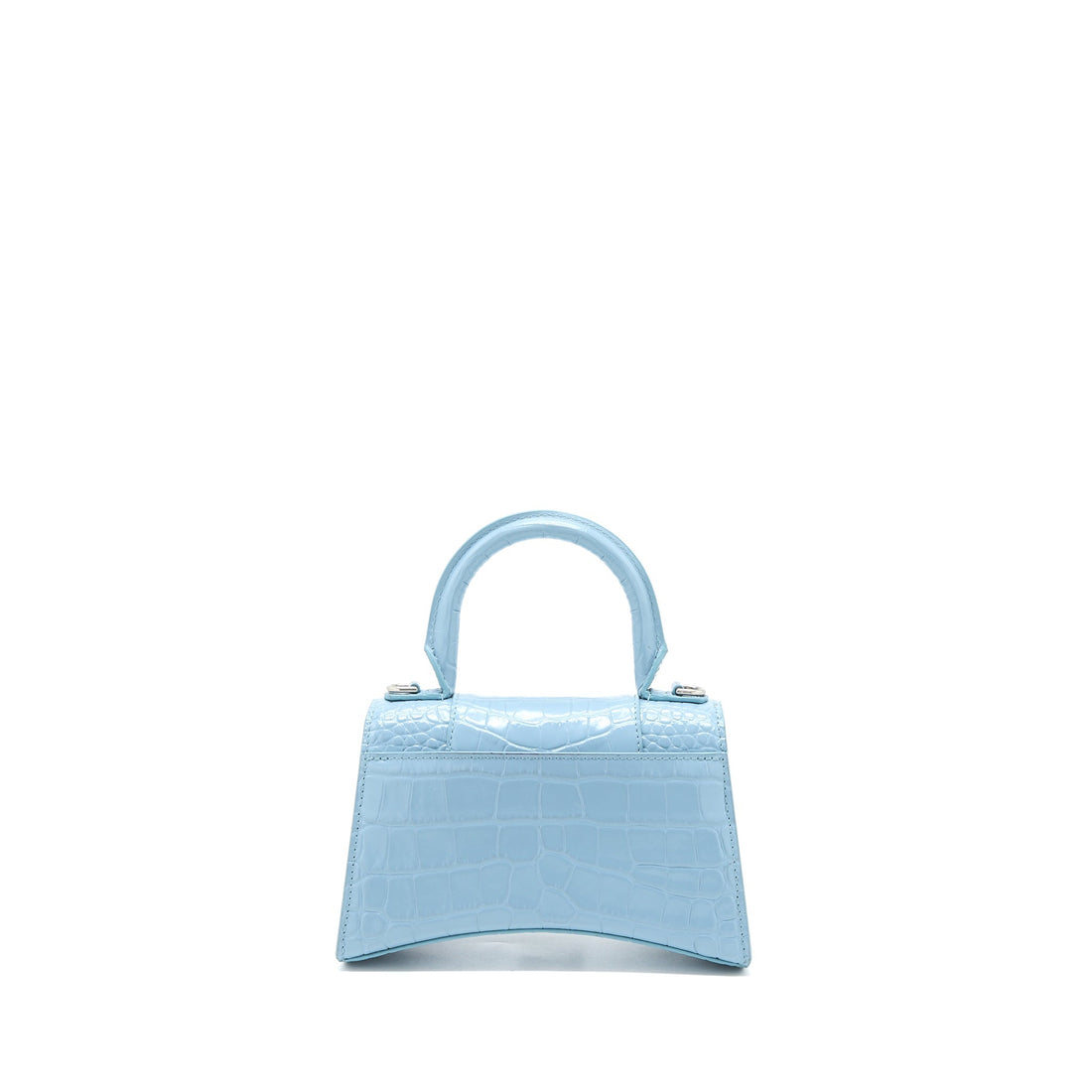 Balenciaga Hourglass XS Cro-Embossed CalBNkin Light Blue SHW