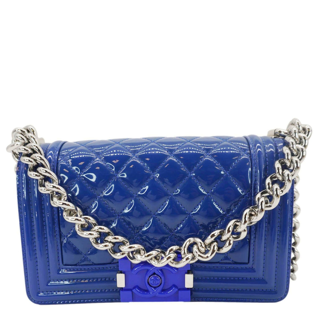CHANEL Boy Flap Small Plexiglass New 1:1 Rep Leather Crossbody Bag Blue