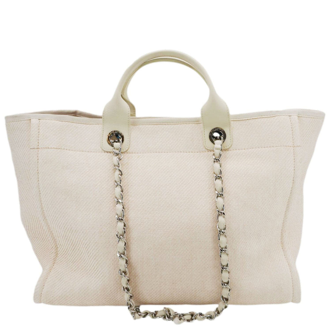 Pearl Street Bags Chanel Deauville Large Raffia Mixed Fibers Tote Bag Cream
