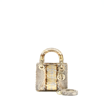 Top quality Dior Mini Lady Top quality Dior Python Gold/Beige