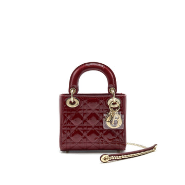 Christian Top quality Dior mini lady Top quality Dior Patent leather Red with