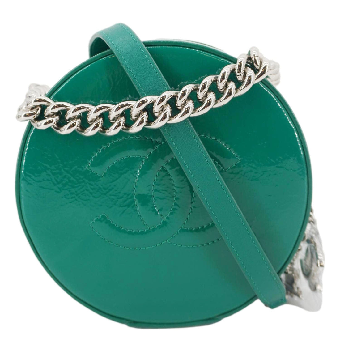 CHANEL Round as Earth New 1:1 Rep Leather Crossbody Bag Green