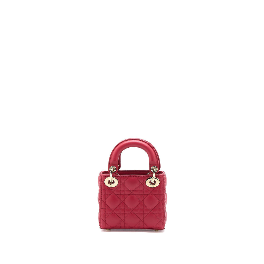 Top quality Dior Micro Lady Top quality Dior Bag Cannage Lambskin Red