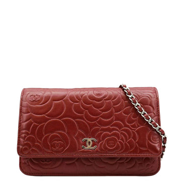 Pearl Street Bags Chanel Camellia Wallet On Chain Leather Crossbody Bag Red