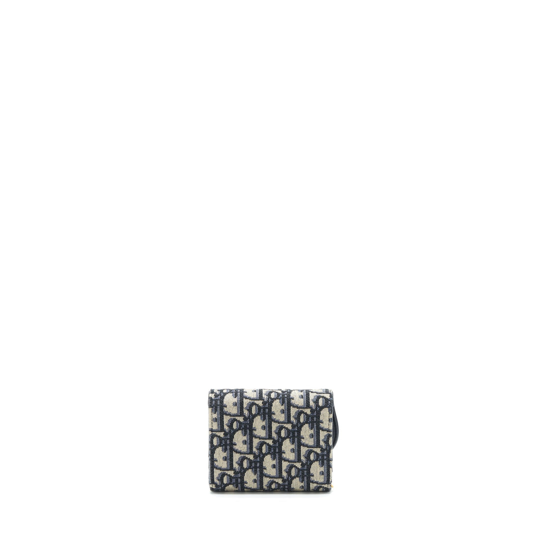 Top quality Dior Saddle Compact Wallet Blue Oblique Canvas