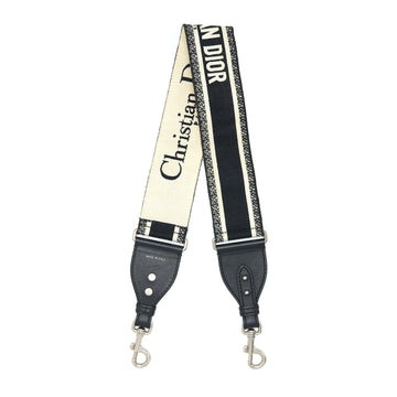 Top quality Dior Canvas Embroidered Shoulder Strap Black/White