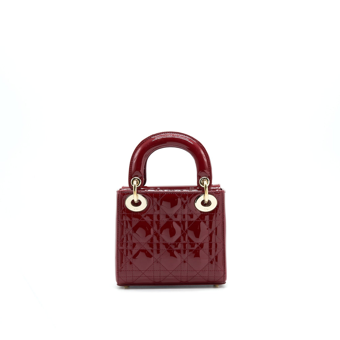 Top quality Dior Mini Lady Top quality Dior Patent leather Red with