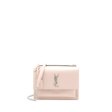 Saint Laurent Medium Sunset Chain Bag CalBNkin Light Pink SHW