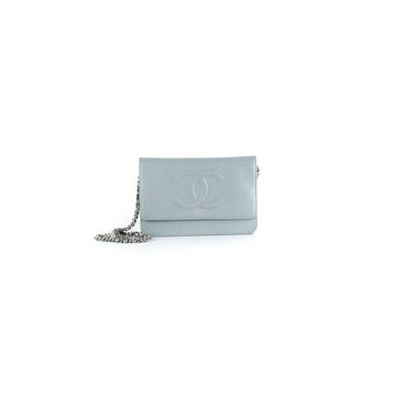 Top Quality Chanel Caviar Wallet On Chain  Blue