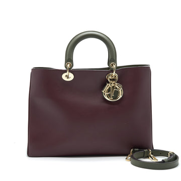 CHRISTIAN Top quality Dior LARGE Top quality DiorISSIMO LEATHER HANDBAG MULTICOLOUR