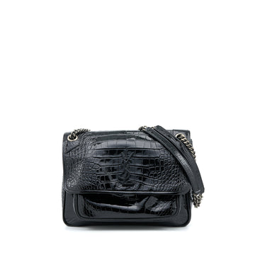 Saint Laurent Medium Niki Chain Bag New 1:1 Rep Black SHW