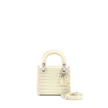 Top quality Dior Mini Lady Top quality Dior Himalayan Crocodile White