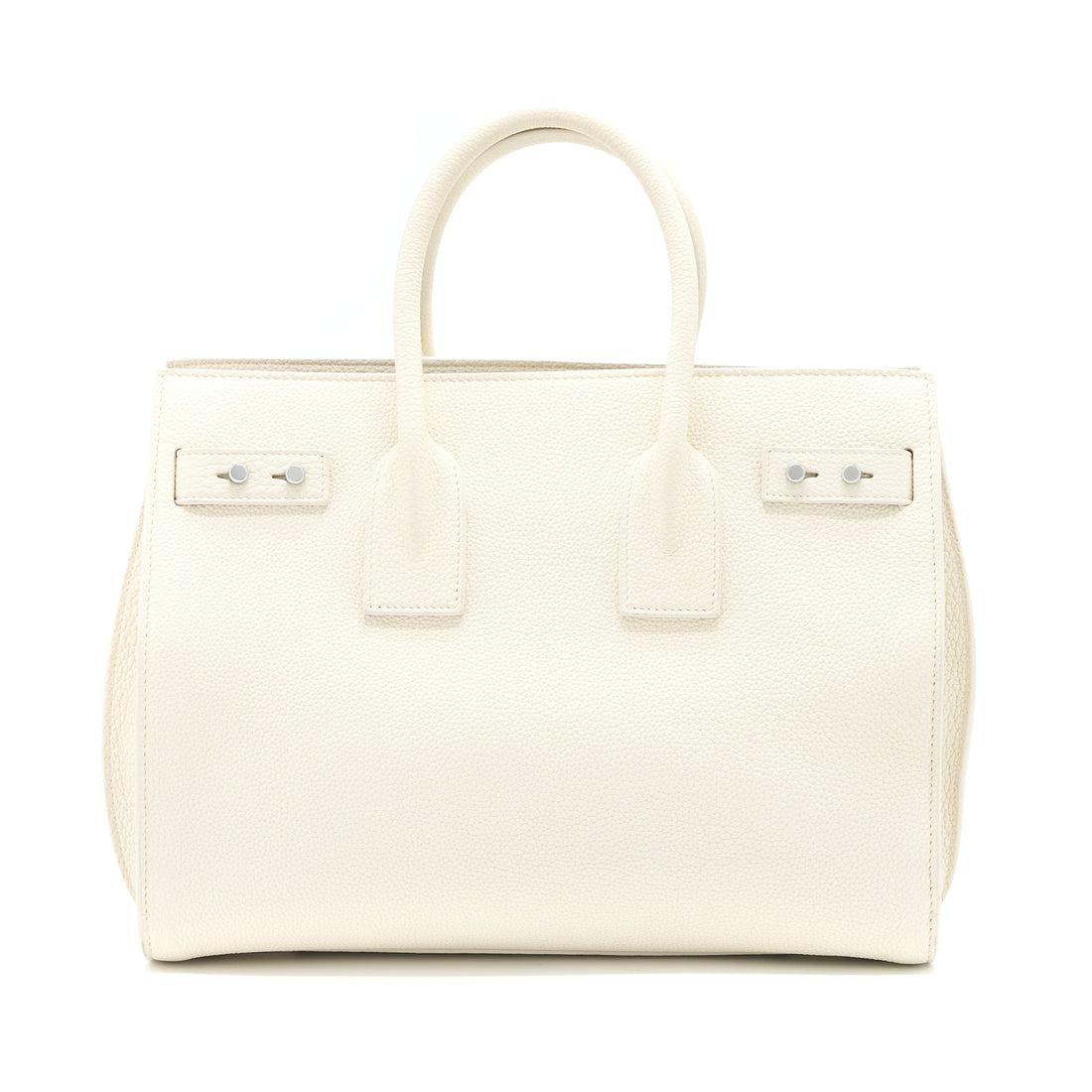 Saint Laurent Sac De Jour Tote Bag CalBNkin White SHW