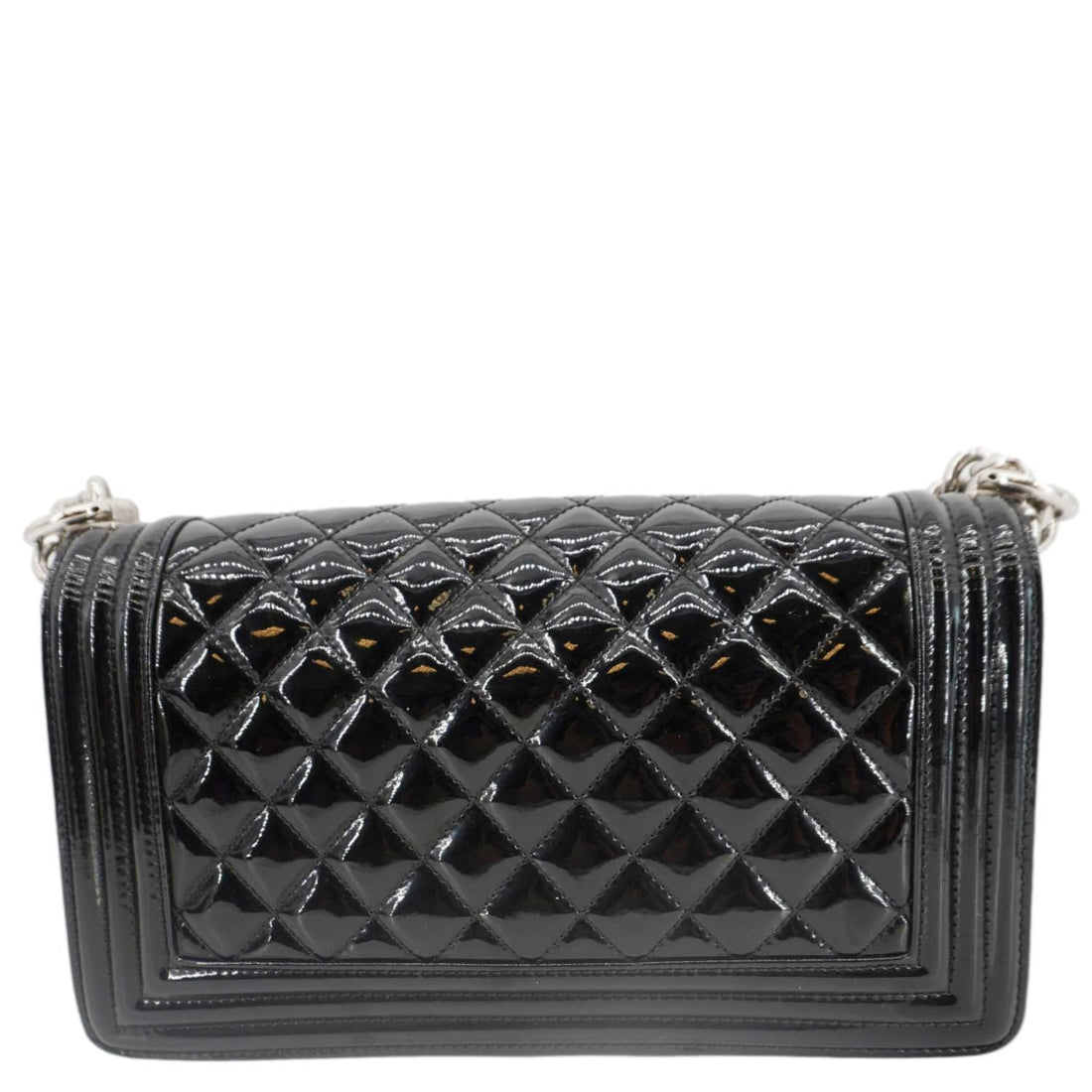 Pearl Street Bags Chanel Boy Flap Medium Plexiglass Patent Leather Crossbody Bag Black