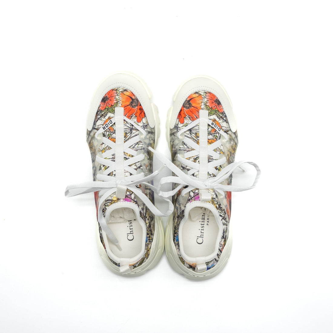 Top quality Dior Size 36 D-Connect Sneaker Flower Printed Fabric Multicolour