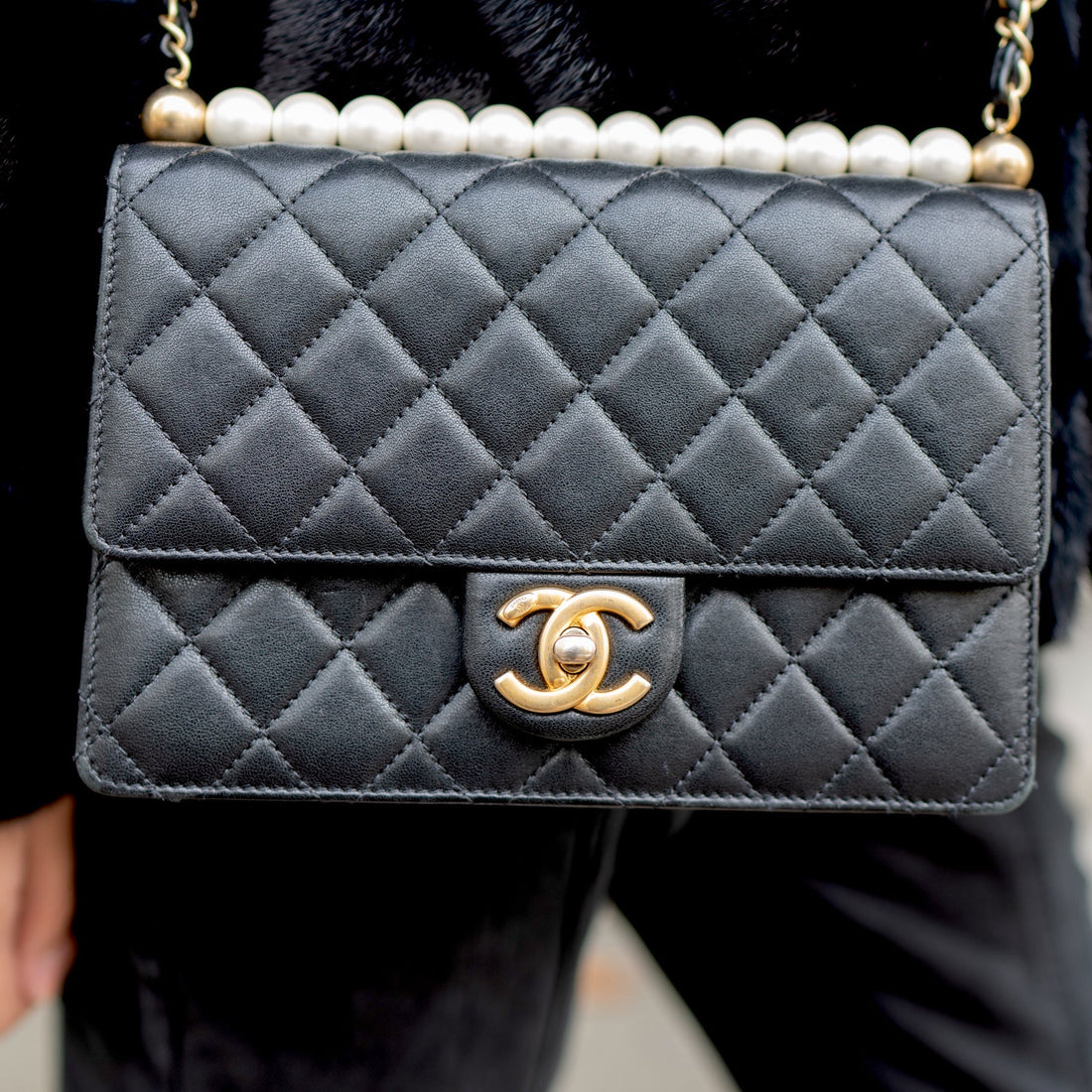 Chanel Pearl Classic Flap Bag