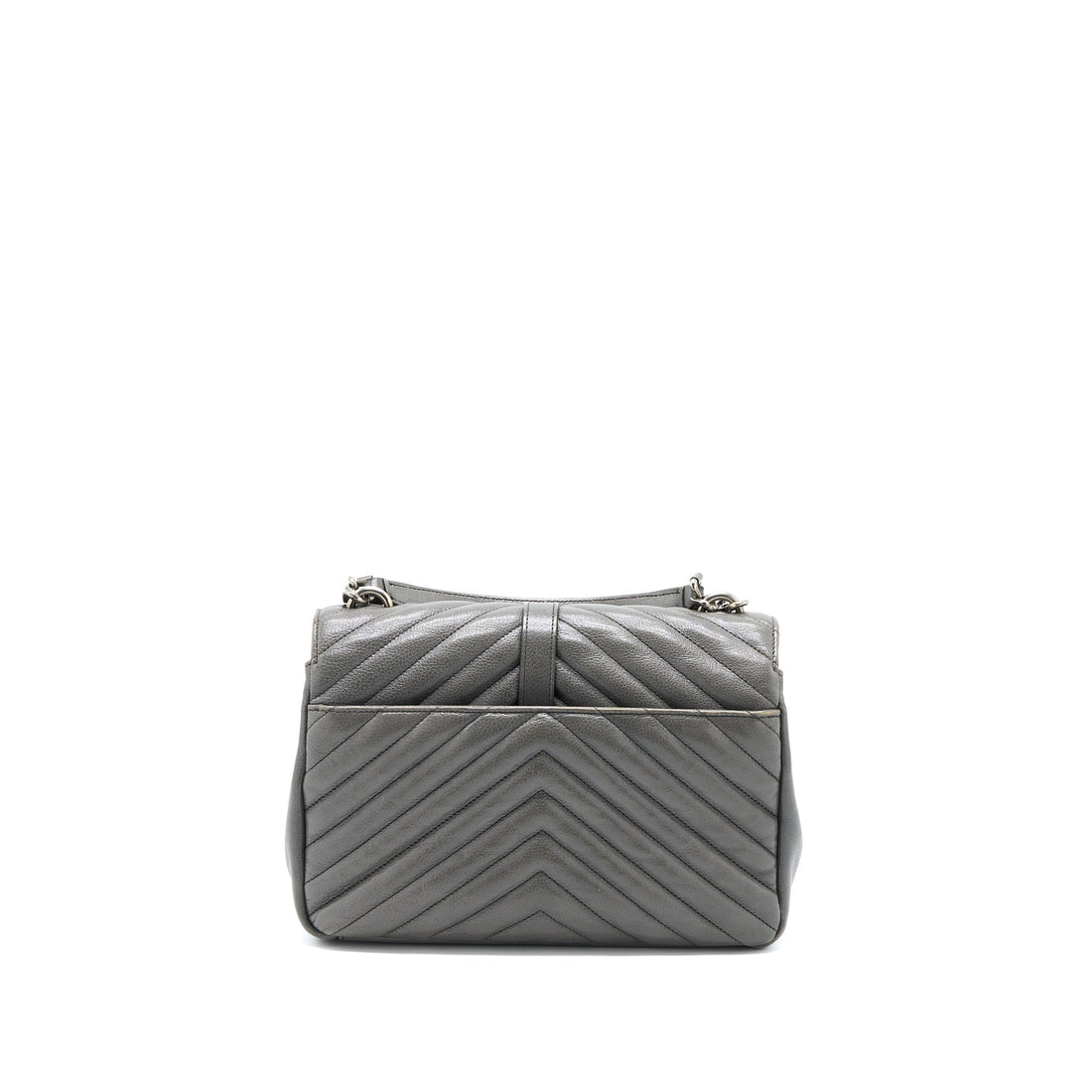 Saint Laurent College Bag CalBNkin Grey With Ruthenium Hardware