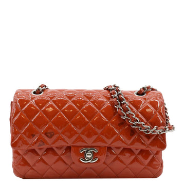 Pearl Street Bags Chanel Classic Medium Double Flap Patent Leather Shoulder Bag Red